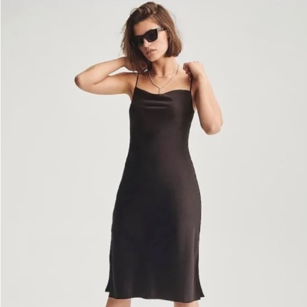 NWOT Express Satin Cowl Neck Dress